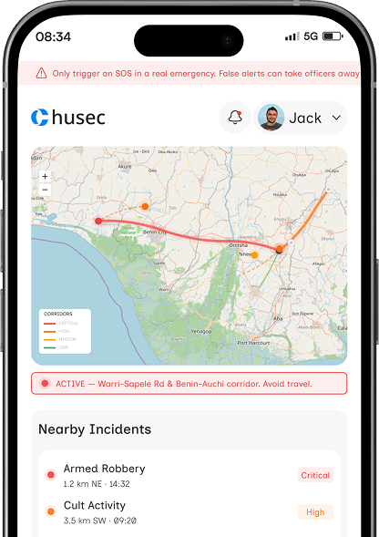 Chusec App in action